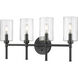 Chastine 4 Light 25.5 inch Matte Black Bathroom Vanity Light Wall Light